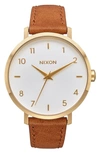 NIXON THE ARROW LEATHER STRAP WATCH, 38MM,A1091
