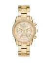 MICHAEL KORS Ritz Chronograph Gold-Tone Crystal Stainless Steel Watch