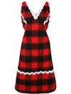 Calvin Klein 205w39nyc Check Apron Dress In Black