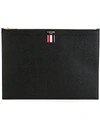 Thom Browne Medium Document Holder With Iconic Logo In Black