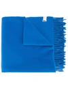 Rag & Bone Fringed Edge Scarf - Blue In Blue
