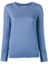 MONCLER MONCLER KNITTED SWEATER - BLUE