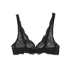 Simone Perele Eden Floral-lace Triangle Wire-free Soft Bra In Black