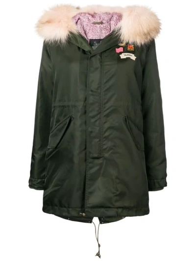 Mr & Mrs Italy Patch Embellished Parka - 绿色 In Green