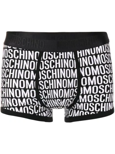 Moschino All Over Logo Boxers - 黑色 In Black