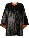 FAITH CONNEXION SEQUIN CAPE COAT