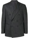 CARUSO CARUSO 双排扣修身西装夹克 - 灰色