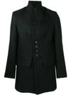 ANN DEMEULEMEESTER ANN DEMEULEMEESTER BUTTONED SINGLE-BREASTED COAT - BLACK