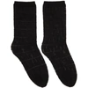 FENDI FENDI BLACK FOREVER FENDI SOCKS