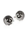 KING BABY STUDIO Sterling Silver Wave Cuff Links,0400098750945