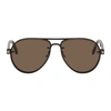 TOM FORD TOM FORD BLACK AND BROWN ALEXEI-02 SUNGLASSES