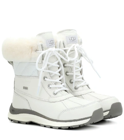 Ugg Adirondack Iii Leather Ankle Boots In White