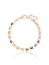 SHAY 18K YELLOW GOLD AND MULTICOLOURED RAINBOW GEM BRACELET