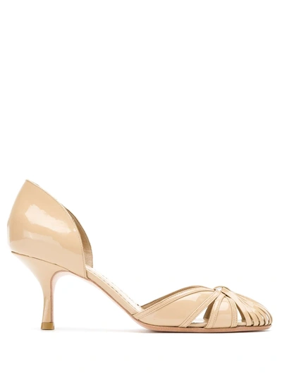 Sarah Chofakian Leather Sarah Pumps In Neutrals