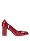 SARAH CHOFAKIAN SARAH CHOFAKIAN PATENT LEATHER BRUXELAS PUMPS - 红色