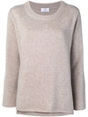 ALLUDE PLAIN KNIT SWEATER