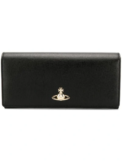 Vivienne Westwood Logo-embellished Leather Wallet In Black