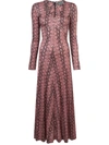 ALEXA CHUNG ALEXA CHUNG LONG SNAKE EFFECT DRESS - BLACK