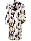 GIVENCHY GIVENCHY FAUX-FUR OVERSIZED COAT - 白色