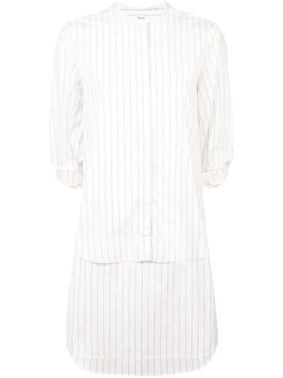 Maison Rabih Kayrouz Striped Poplin Dress White