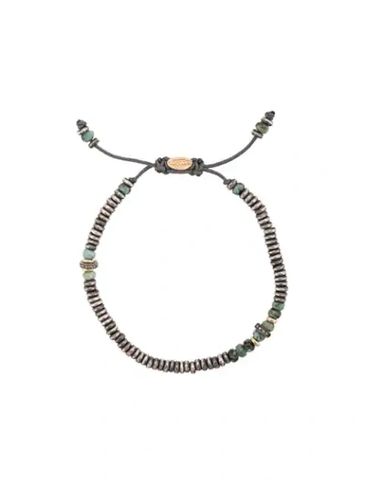 M. Cohen Adjustable Beaded Bracelet In Silver