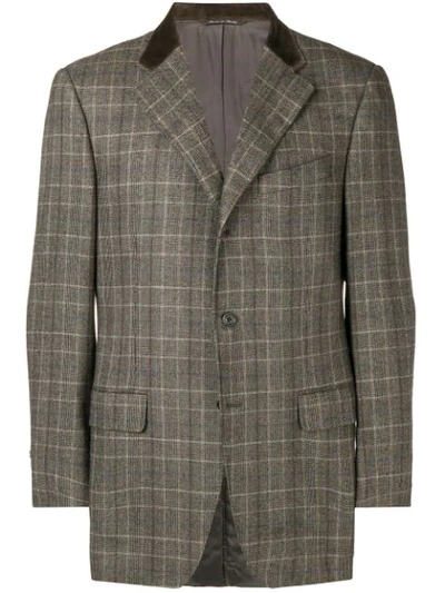 Canali Checked Blazer - 棕色 In Brown