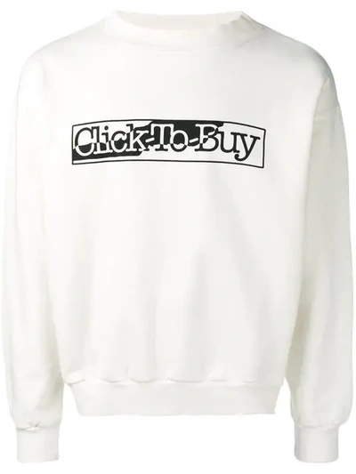 Aries Click To Buy Slogan Sweatshirt - 白色 In White