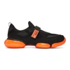 PRADA Black & Orange Cloudbust Sneakers
