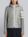 THOM BROWNE THOM BROWNE QUILTED DOWN FILL HOODED JACKET IN NYLON TECH,FBD003X0286012706470