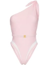 AMBRA MADDALENA POSEY ONE SHOULDER BELTED SWIMSUIT