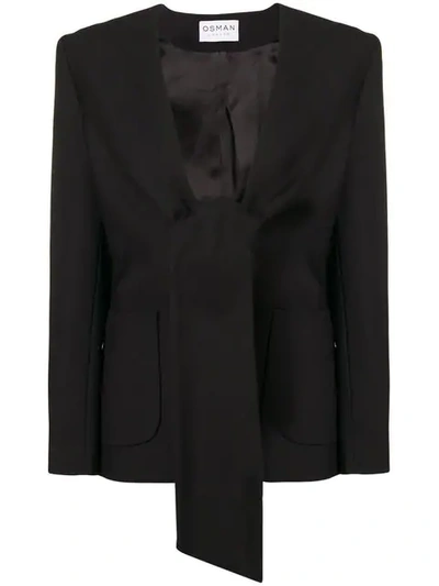 Osman Spencer Tie-front Jacket - 黑色 In Black