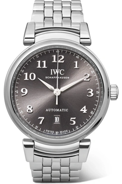 Iwc Schaffhausen Da Vinci Automatic 40mm Stainless Steel Watch In Silver