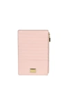 DOLCE & GABBANA PORTA CARTE IN PELLE DAUPHINE colourE ROSA,10755404