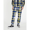 TAAKK CHECKED STRETCH-JERSEY JOGGING BOTTOMS