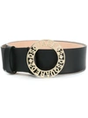 DSQUARED2 PERFORATED LOGO BUCKLE BELT
