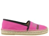 Gucci Leather-trimmed Logo-print Canvas Espadrilles In Red