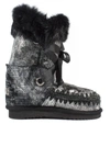 MOU ESKIMOLACE IN BLACK SHEEPSKIN WITH LACES AND FUR.,10754951