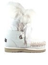 MOU ESKIMOLACE IN WHITE SHEEPSKIN WITH LACES AND FUR.,10754924