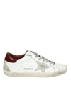 GOLDEN GOOSE "SUPERSTAR" SNEAKERS IN WHITE LEATHER,10756625