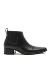 HAIDER ACKERMANN HAIDER ACKERMANN LEATHER LOW BOOTS IN BLACK,HAIF-WZ3