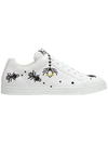 FENDI EMBROIDERED LACE-UP SNEAKERS
