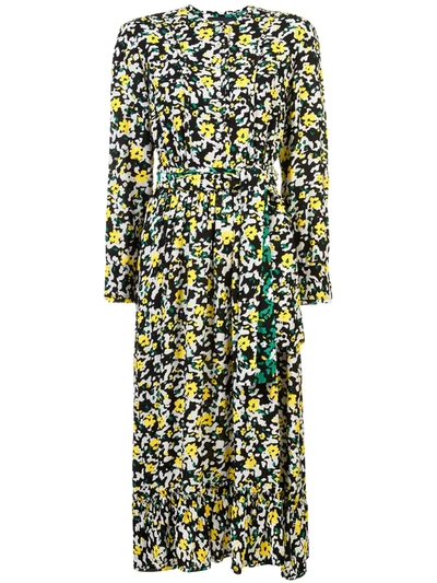 Proenza Schouler Tie-detailed Floral-print Georgette Midi Dress In Multicolor