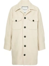 WOOYOUNGMI WOOYOUNGMI SINGLE BREASTED COAT - WHITE