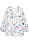 ALICE MCCALL BLUEBELL FLORAL-PRINT COTTON AND SILK-BLEND MINI DRESS