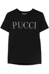 EMILIO PUCCI CRYSTAL-EMBELLISHED COTTON-JERSEY T-SHIRT