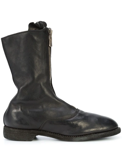 Guidi Zip-detail Boots In Black