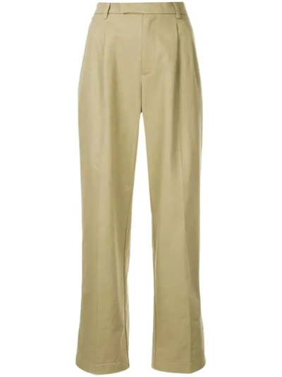 Walk Of Shame Straight Leg Trousers In Brown