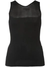 NARCISO RODRIGUEZ NARCISO RODRIGUEZ RIBBED KNIT DRESS - BLACK