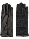 AGNELLE LEATHER KNITTED GLOVES
