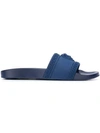Versace Medusa Cardinal Slide Sandals In Blue